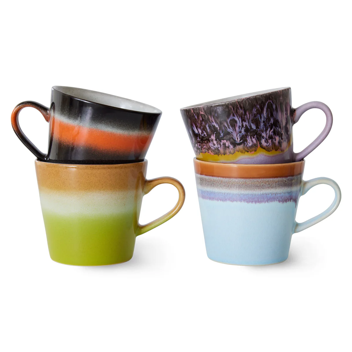 Pre-order 70s Ceramics Cappuccino Mugs Solid (set of 4)