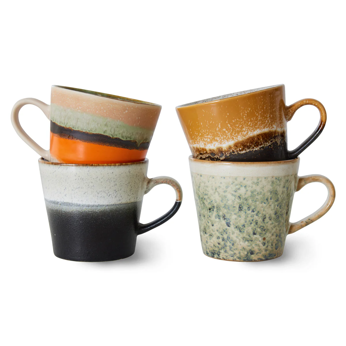 PRE ORDER 70s Ceramics Cappuccino Mugs Verve (set of 4)