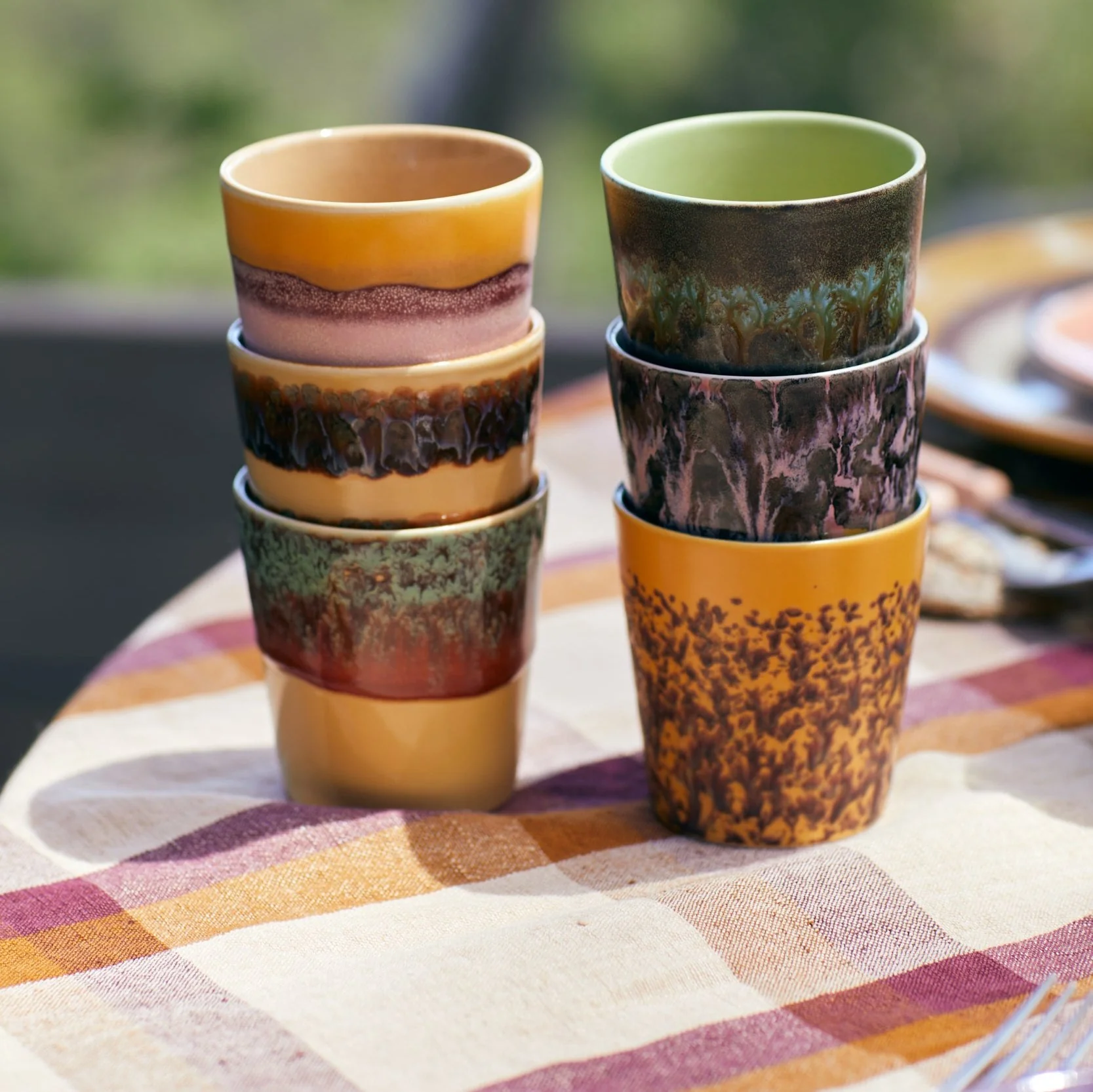70s Ceramics Coffee Mug Valley (Set of 6) - Image 2