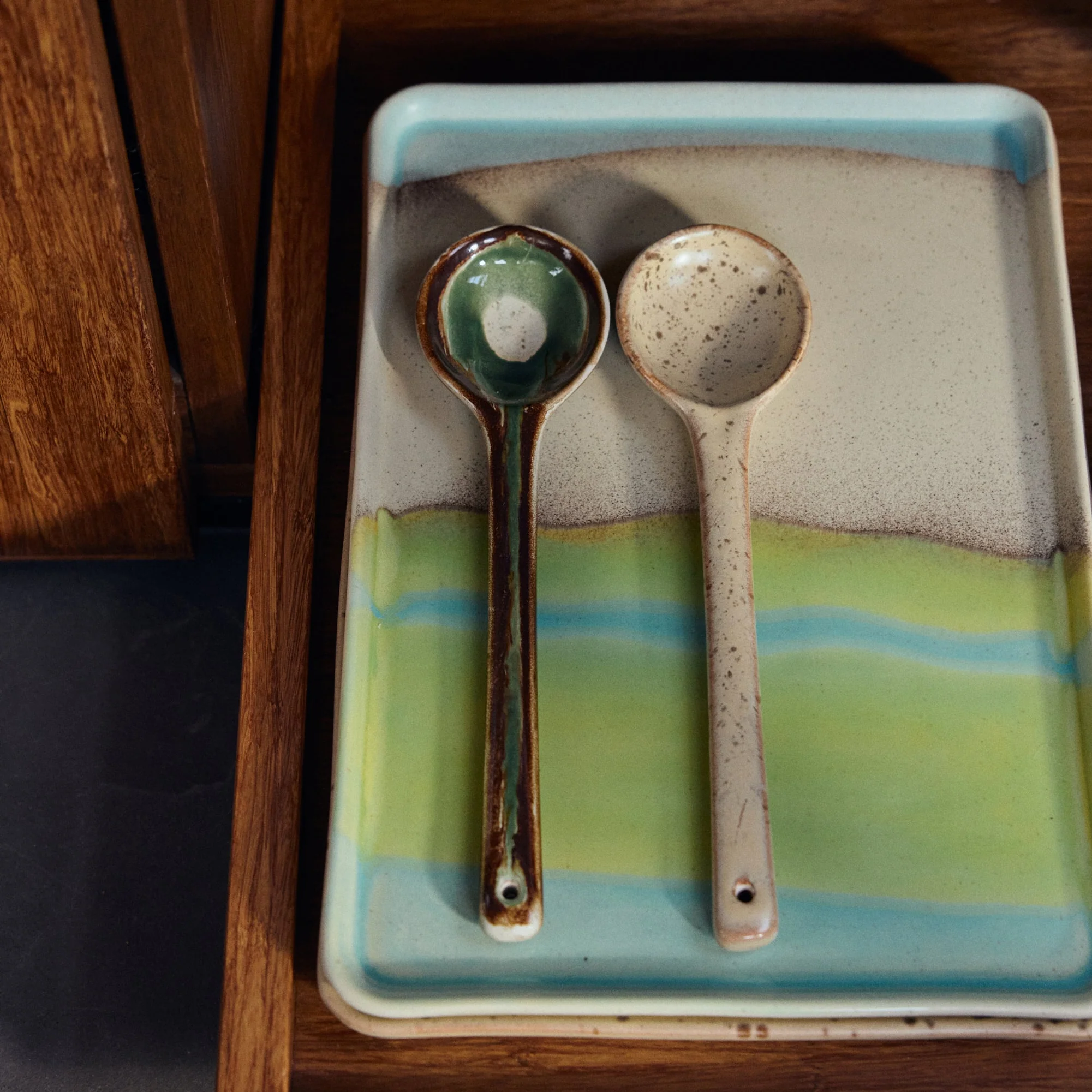 70s Ceramics: Serving Spoons Hills, Set of 2 - Image 2