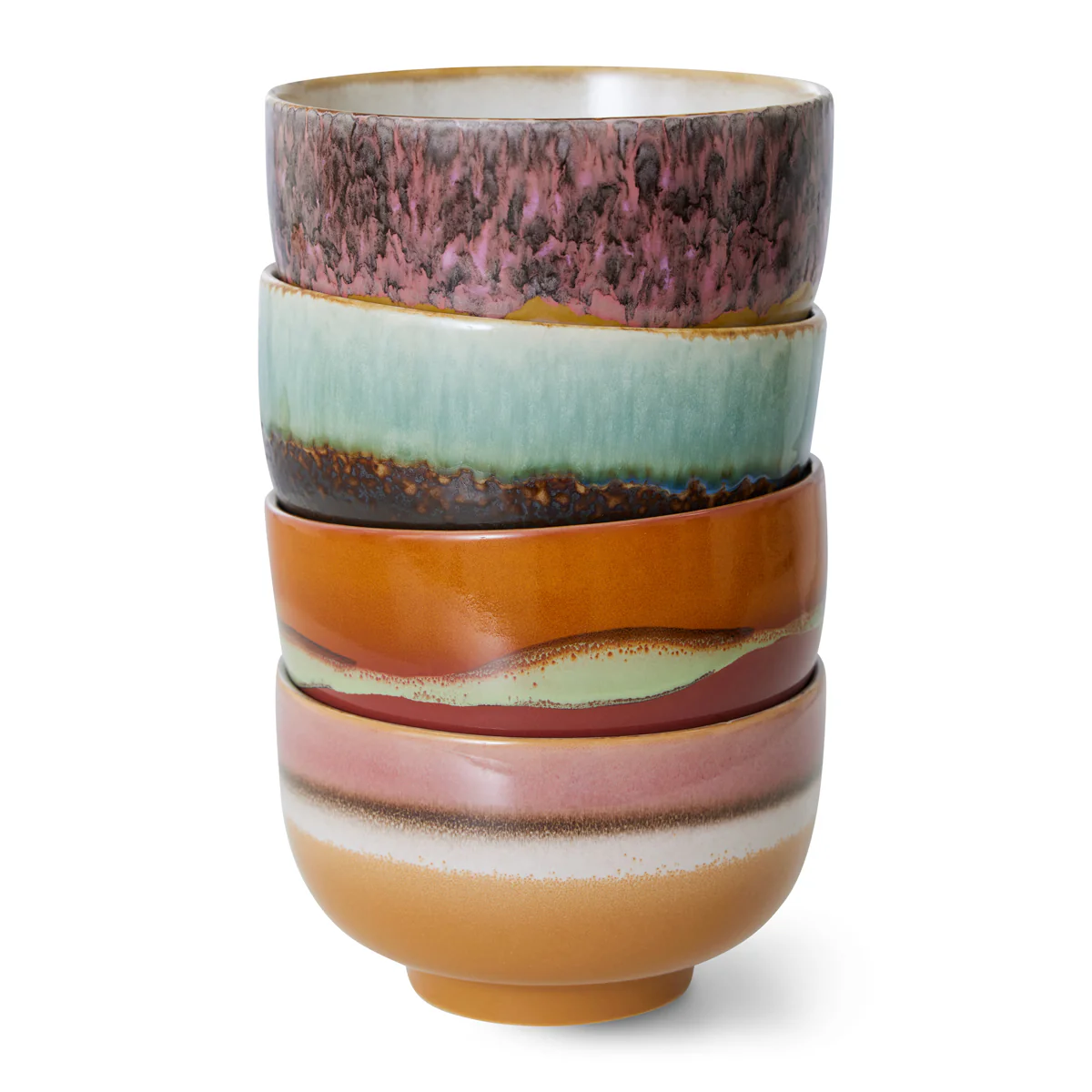 Pre-order 70s Ceramics: Noodle Bowls Geyser (set of 4) - Image 2