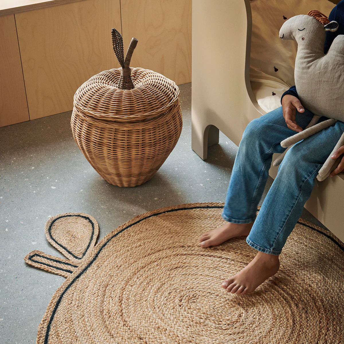 Apple Braided Storage - Large - Natural - Image 2