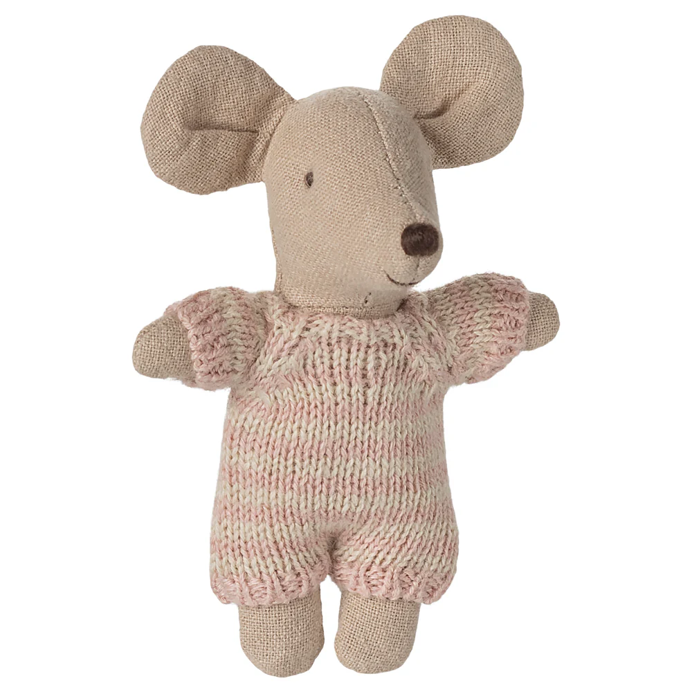 Pre-order Baby Mouse In Carry Cot - Rose - Image 4