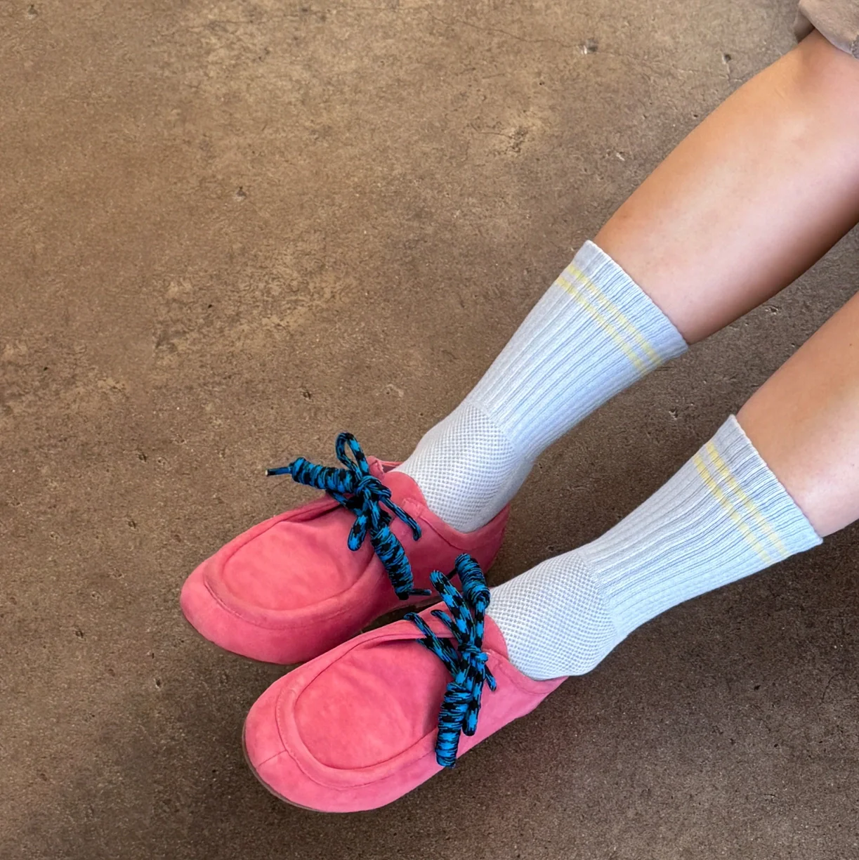 Boyfriend Socks: Pastel Sky
