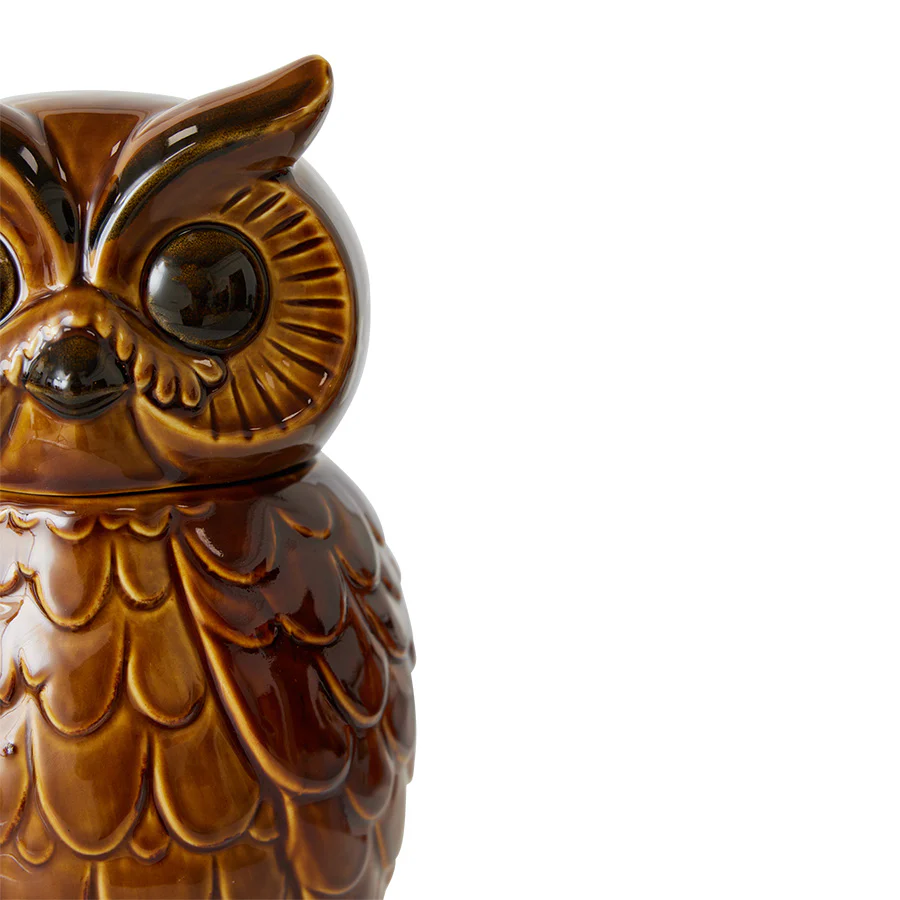 Ceramic Owl Jar Roasted - Image 2