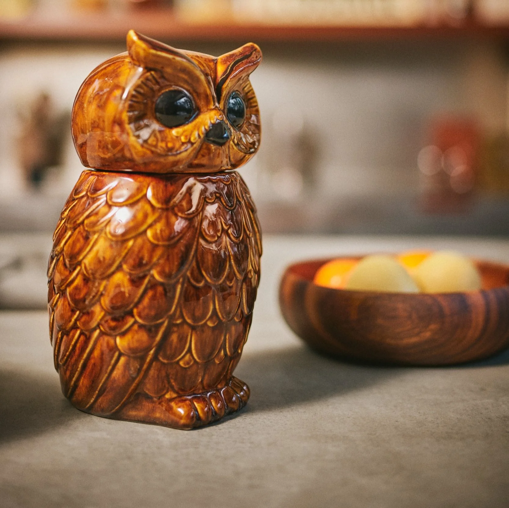 Ceramic Owl Jar Roasted - Image 4