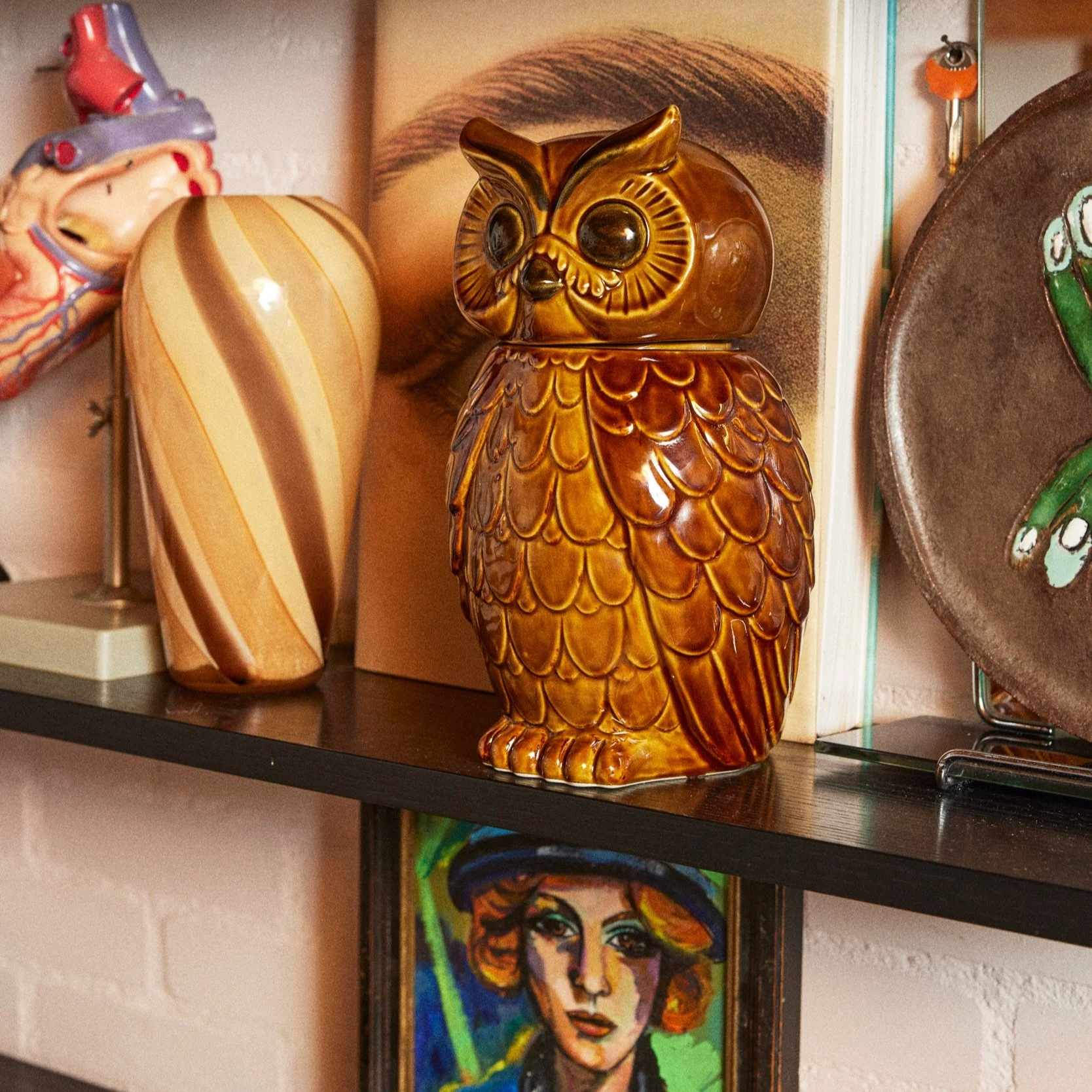 Ceramic Owl Jar Roasted - Image 5