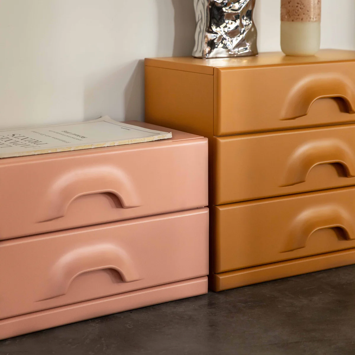 Chest of 3 Drawers, Ginger Orange - Ex Display - Image 2