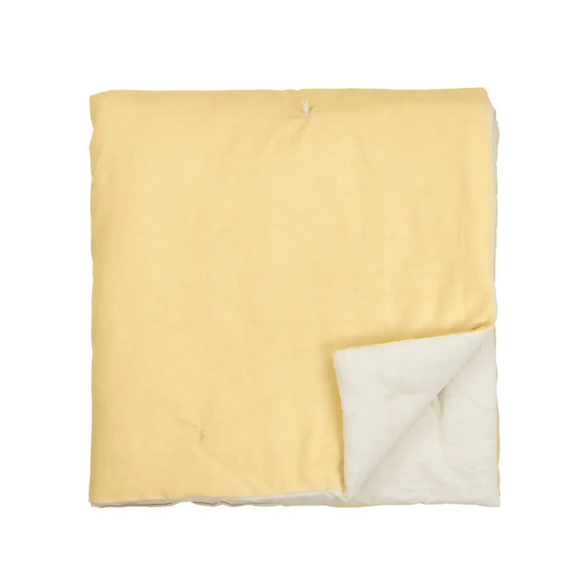 Cotton Velvet Bedspread Butter Yellow
