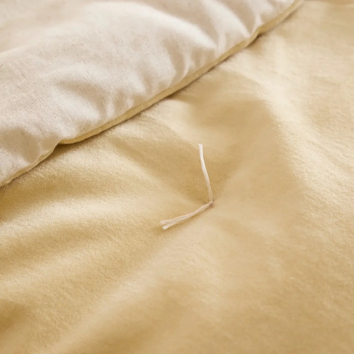 Cotton Velvet Bedspread Butter Yellow - Image 2