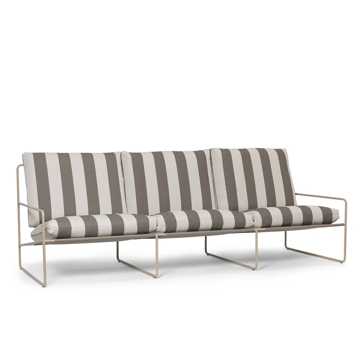 Desert 3-seater - Cashmere - Stripe - Chocolate
