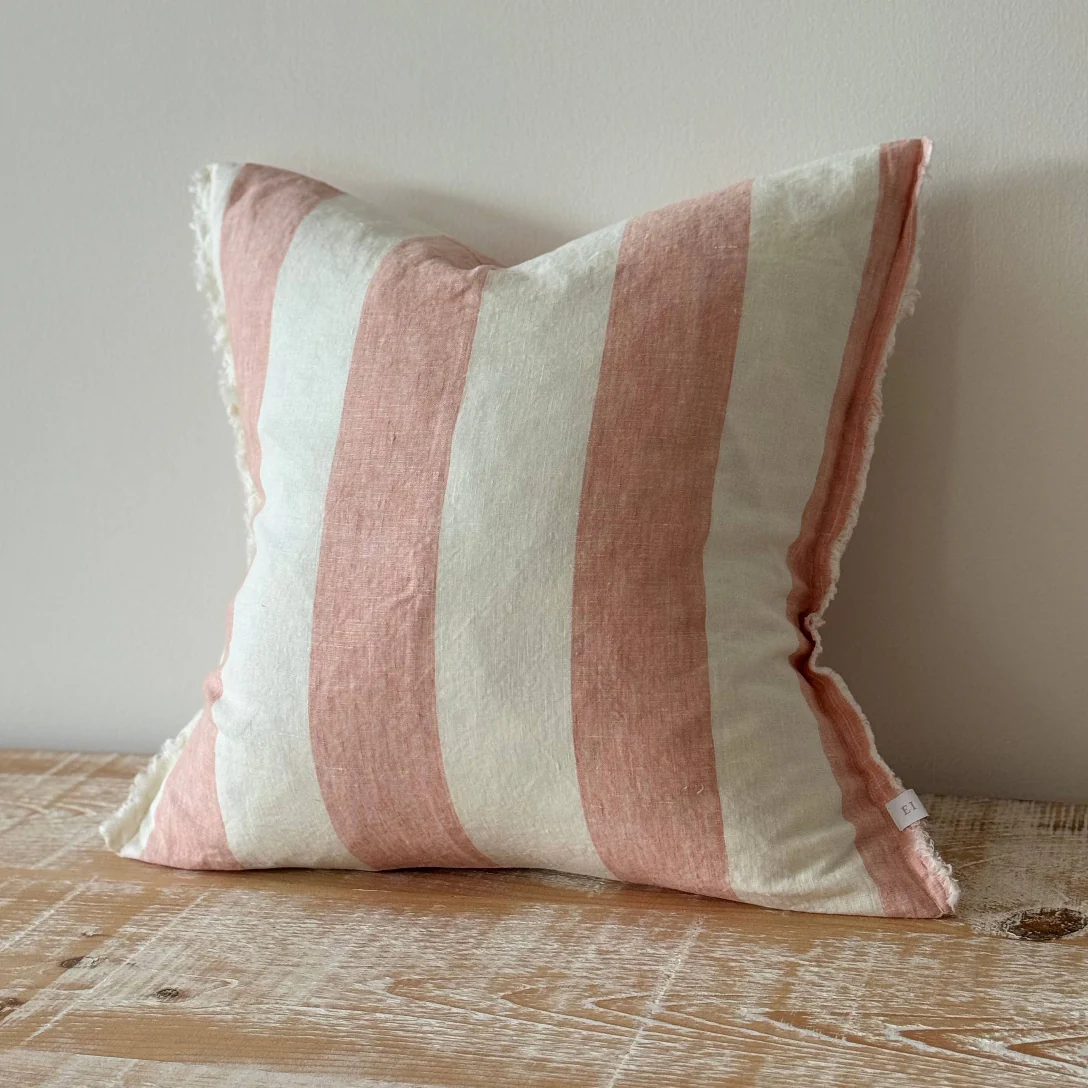 Esmee Pink Wide Stripe Cushion 45 x 45 cm - Image 3