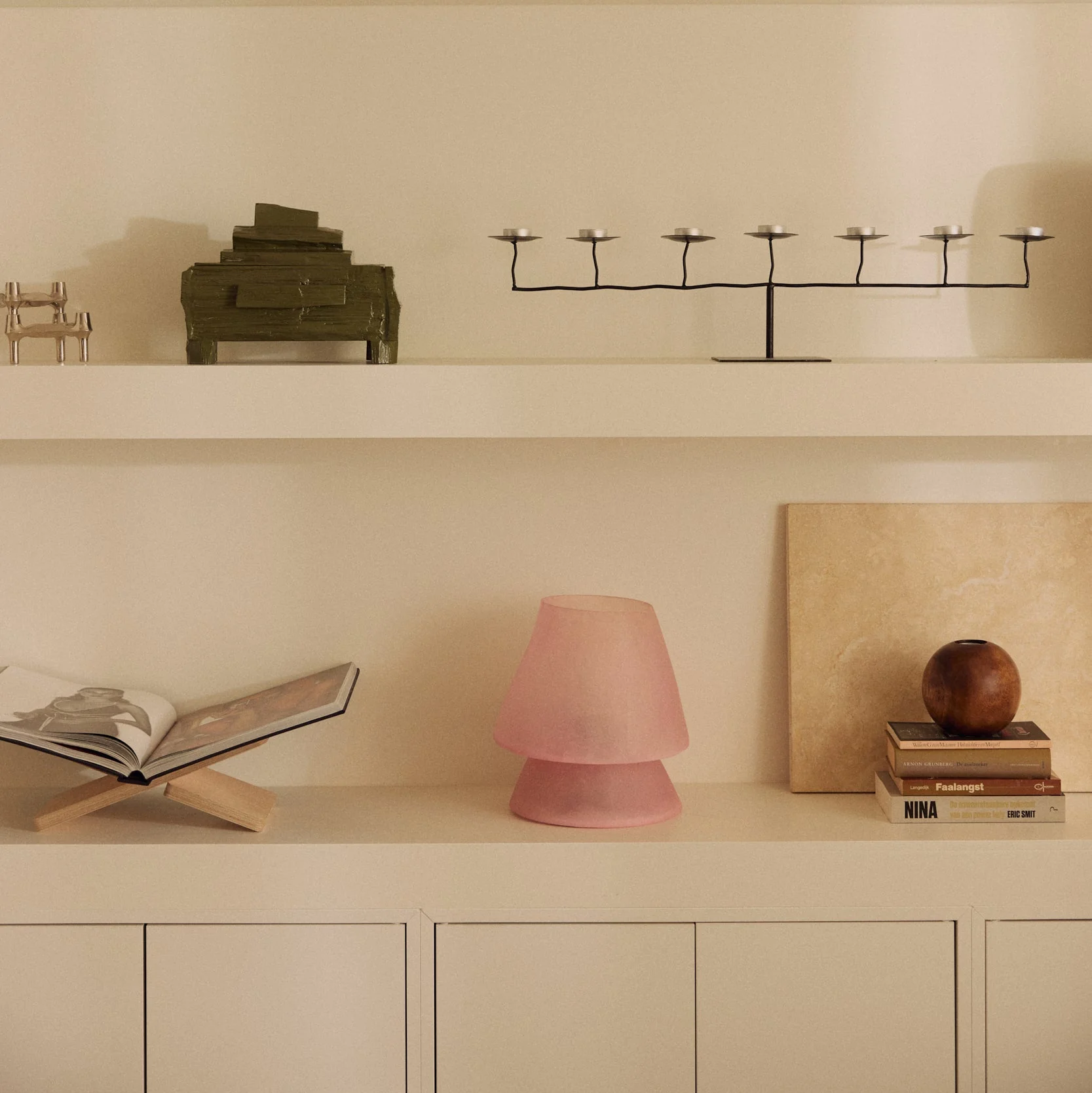 Glass Fiber Table Lamp Pink - Image 2