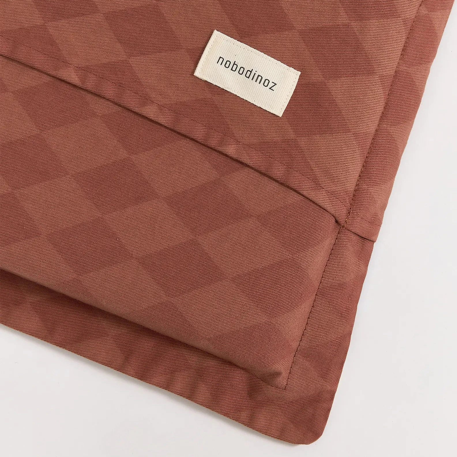 Kid Floor Mattress in Washed Cotton Vibes - Removable Cover Maroon Harlequin - Image 2
