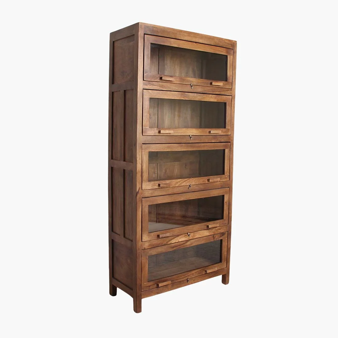 Library 5-Door Revolving Cabinet Brown