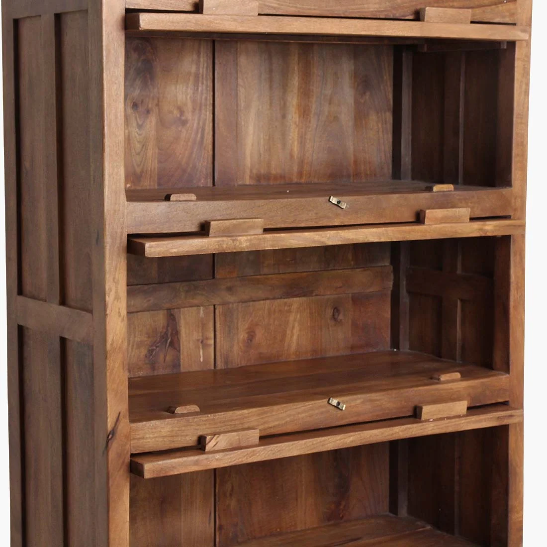 Library 5-Door Revolving Cabinet Brown - Image 2
