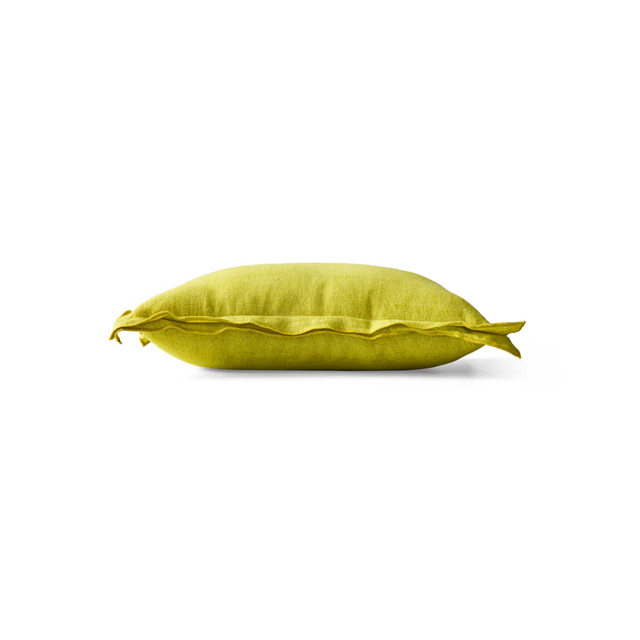Linen Cushion, Lemongrass 50 x 30cm - Image 4