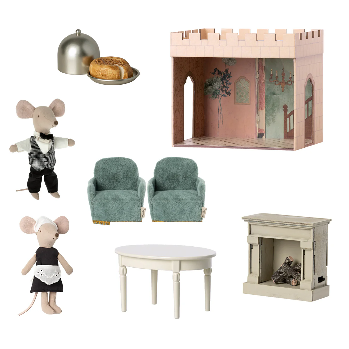 Pre-order Maileg Castle Hall with Staff Bundle