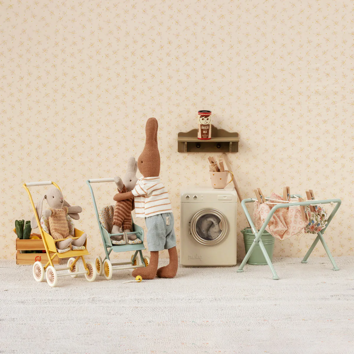 Maileg Stroller, Micro Yellow - Image 2