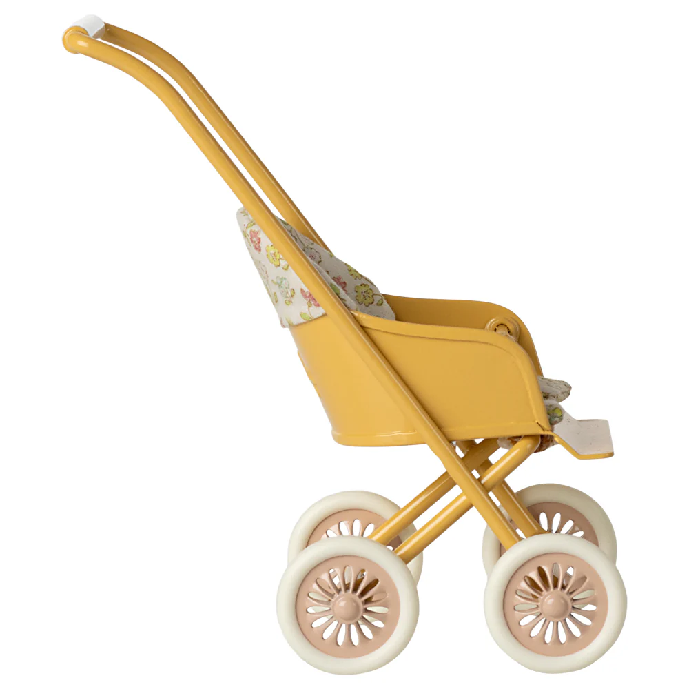 Maileg Stroller, Micro Yellow - Image 3