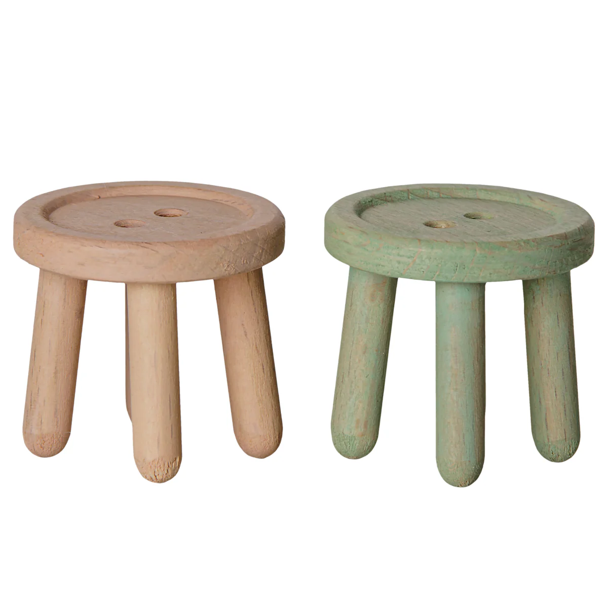 Stool set, Mouse - Light rose/Light mint *July*