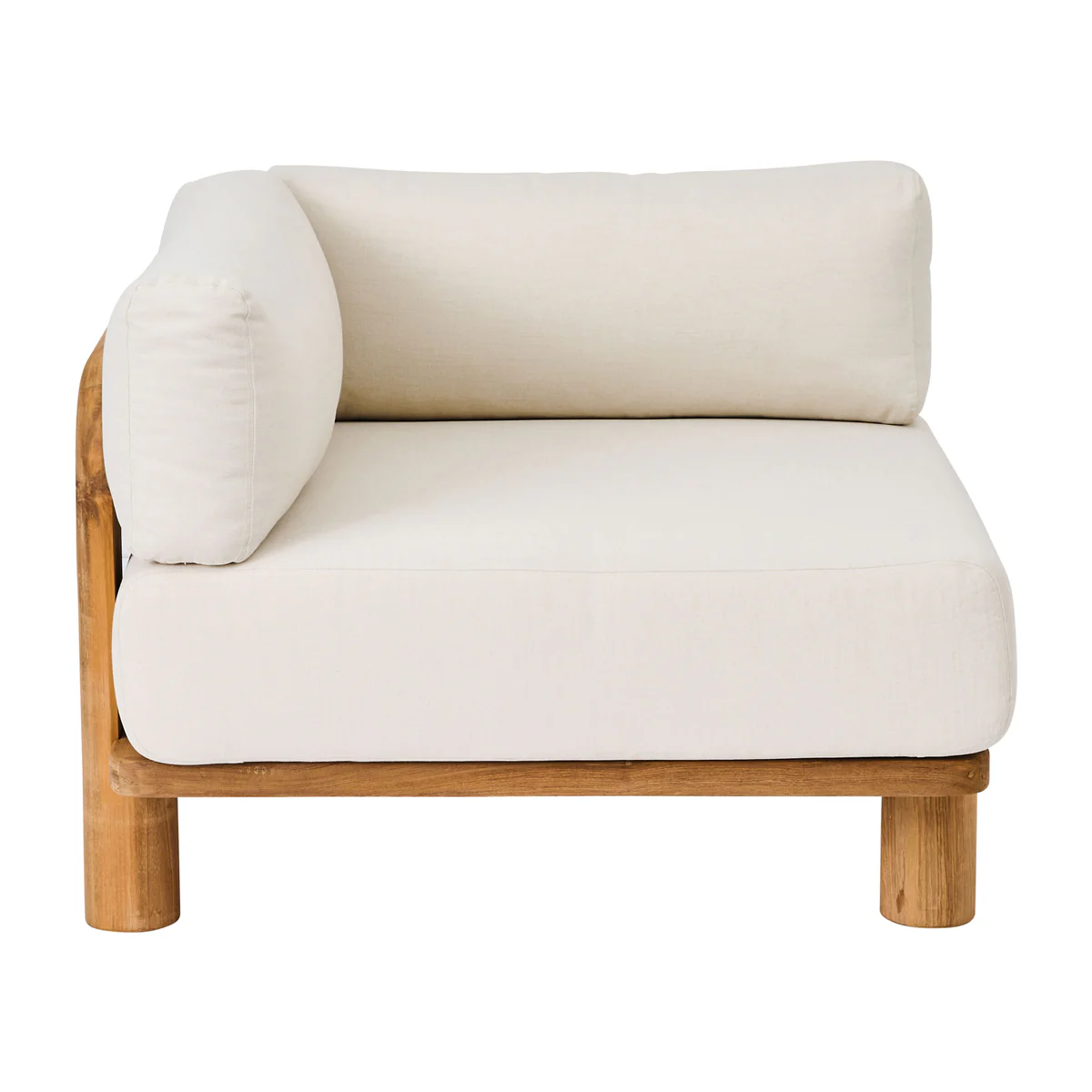 Module Corner, w/QDF Cushion, Teak, 93x93xH40/60cm