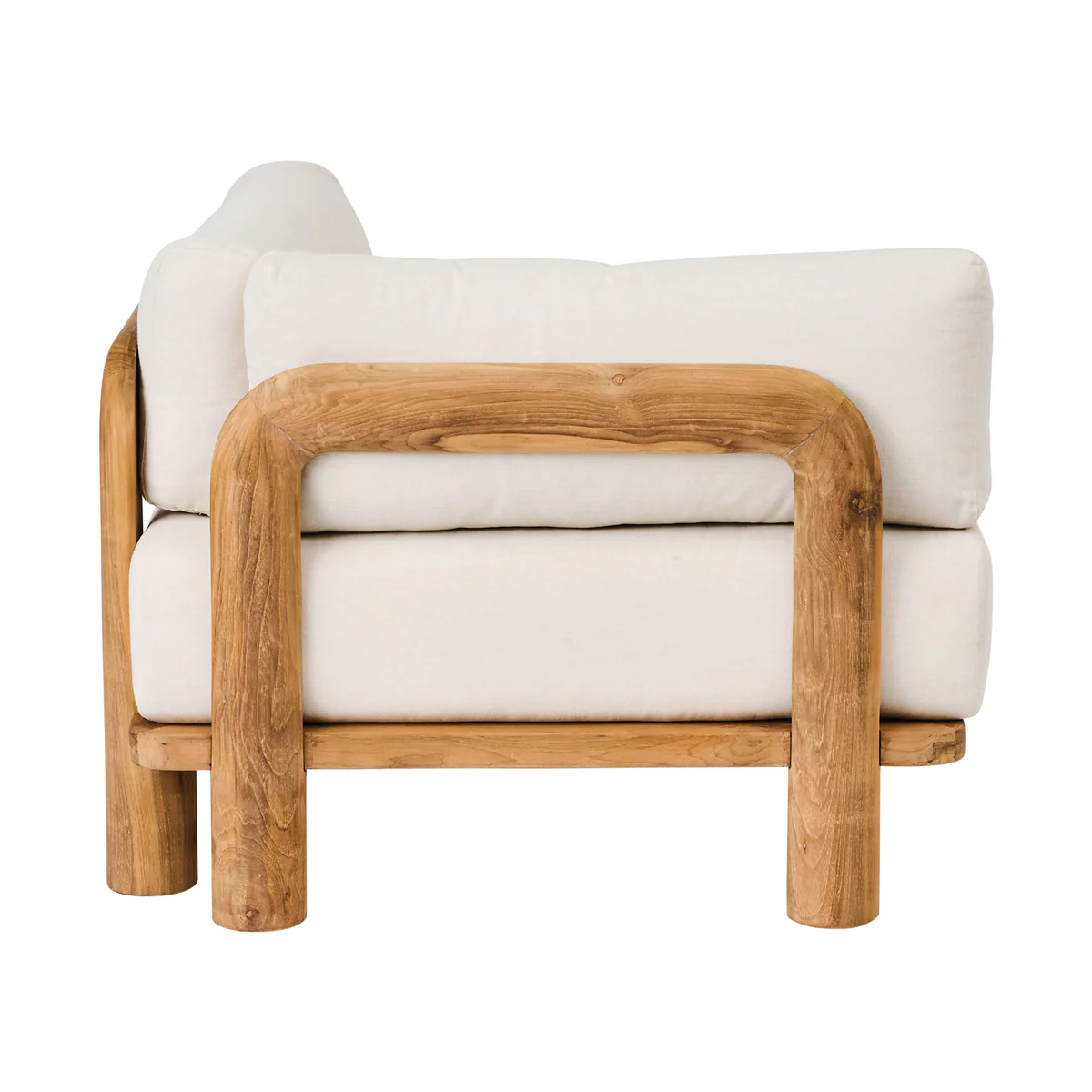 Module Corner, w/QDF Cushion, Teak, 93x93xH40/60cm - Image 3