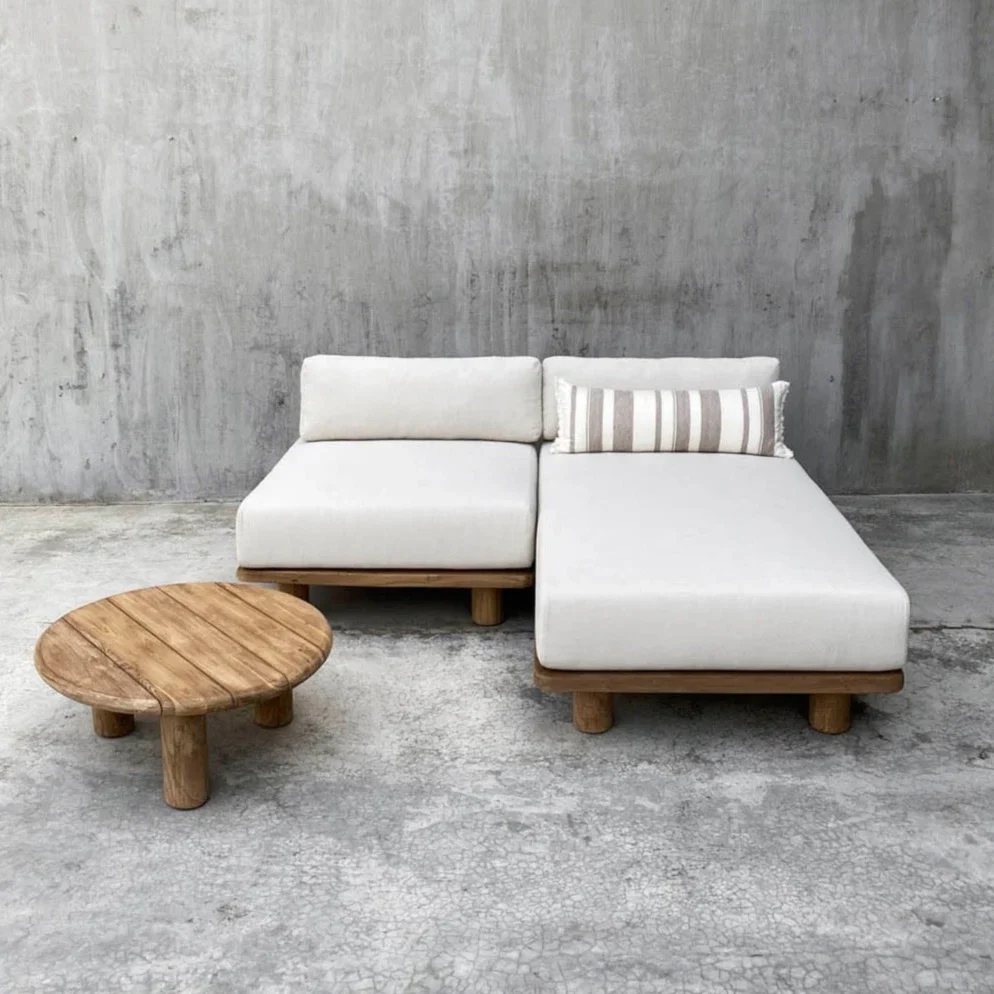 Recycled Teak Outdoor Module Sofa PRE ORDER - Image 7