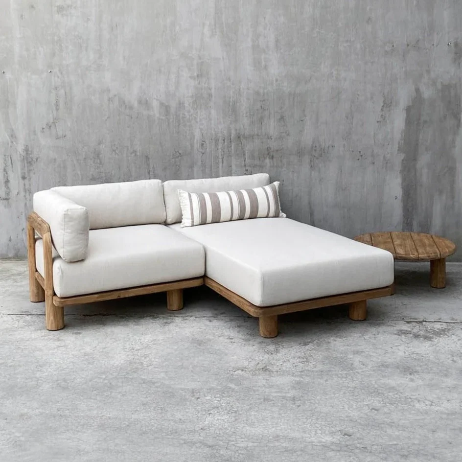 Module Single, w/QDF Cushion, Teak, 90x93xH40/60cm - Image 5