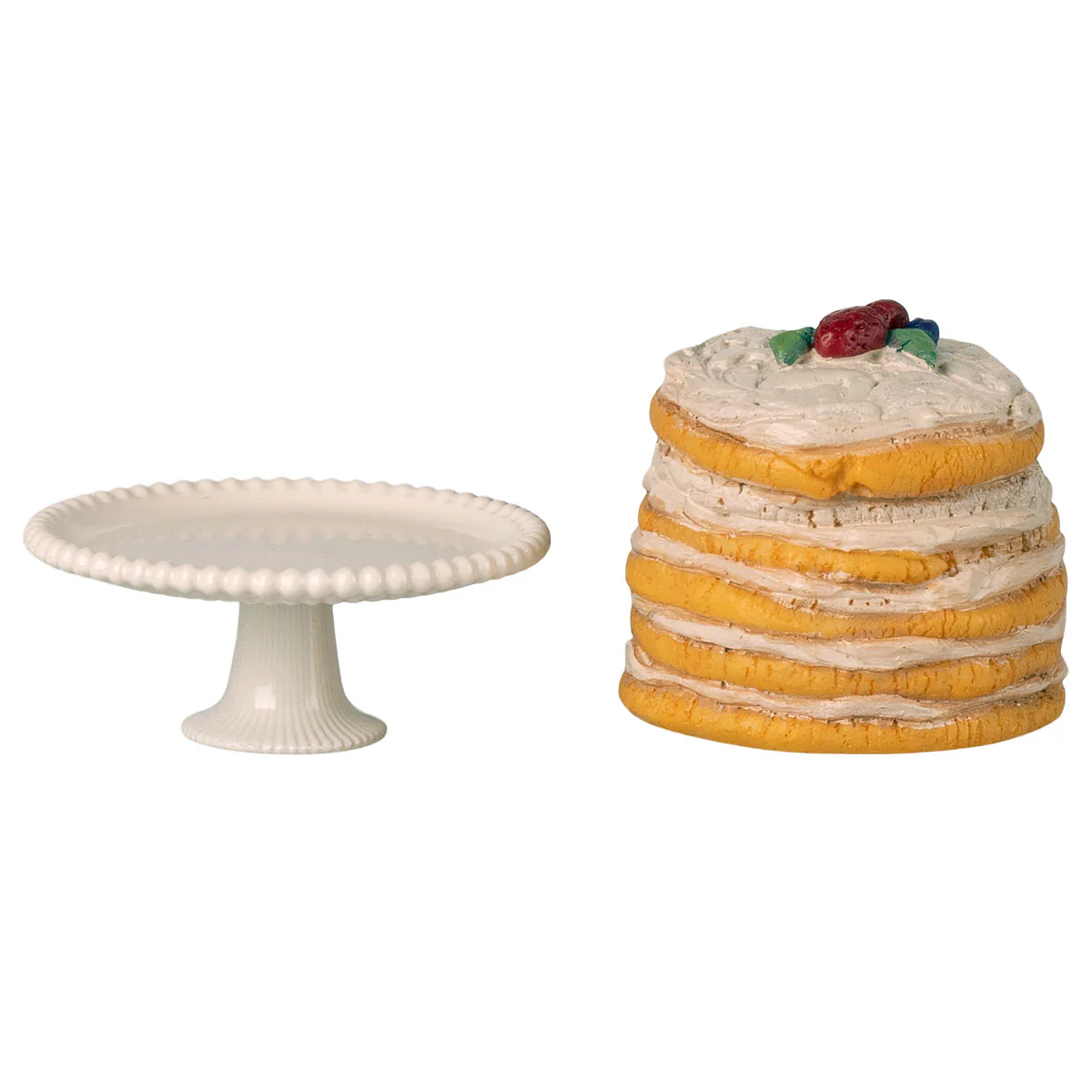 Party Cake and Cake Stand, Mouse - Off white - Image 2