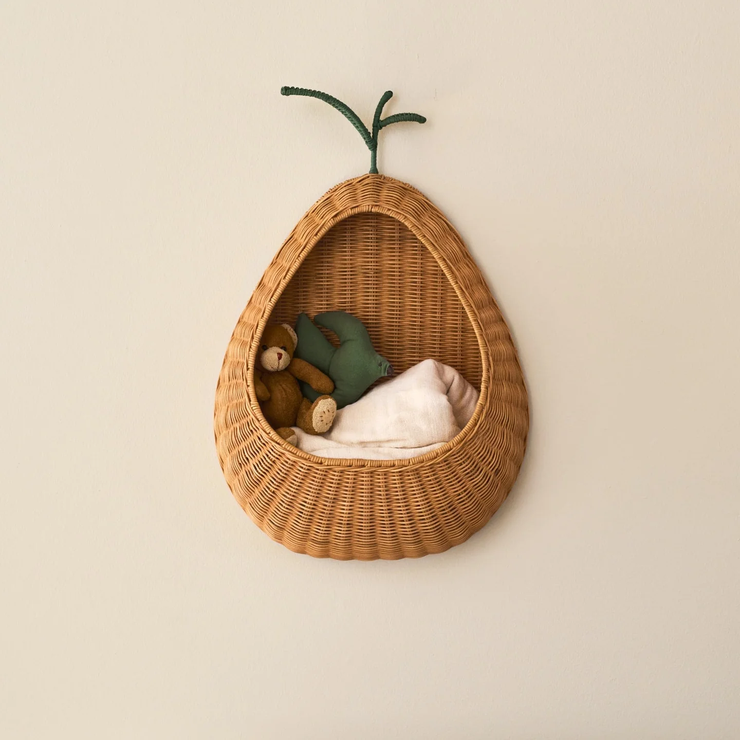 Pear Braided Wall Pocket - Natural - Image 2