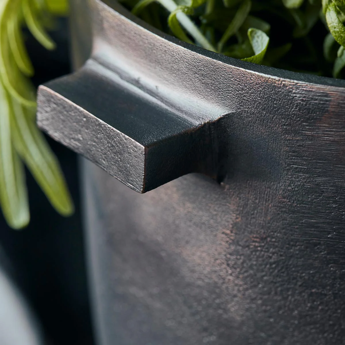 Planter, Foem, Browned brass Diameter 20cm - Image 2