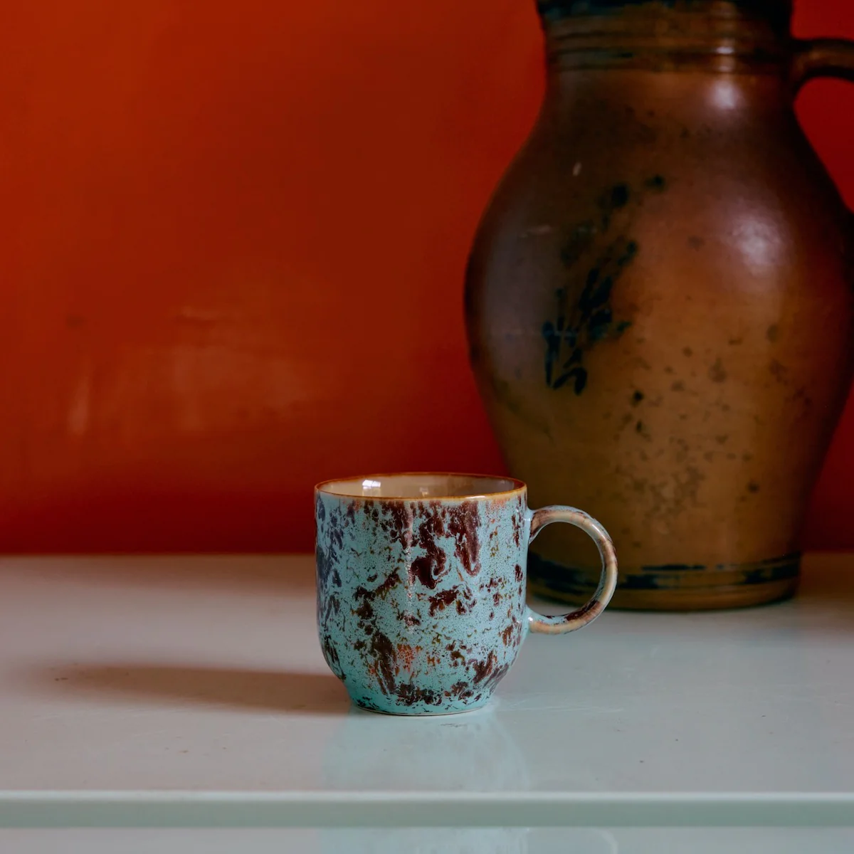 PRE ORDER 70s Ceramics: Café Mugs Abstract Set of 4 - Image 4