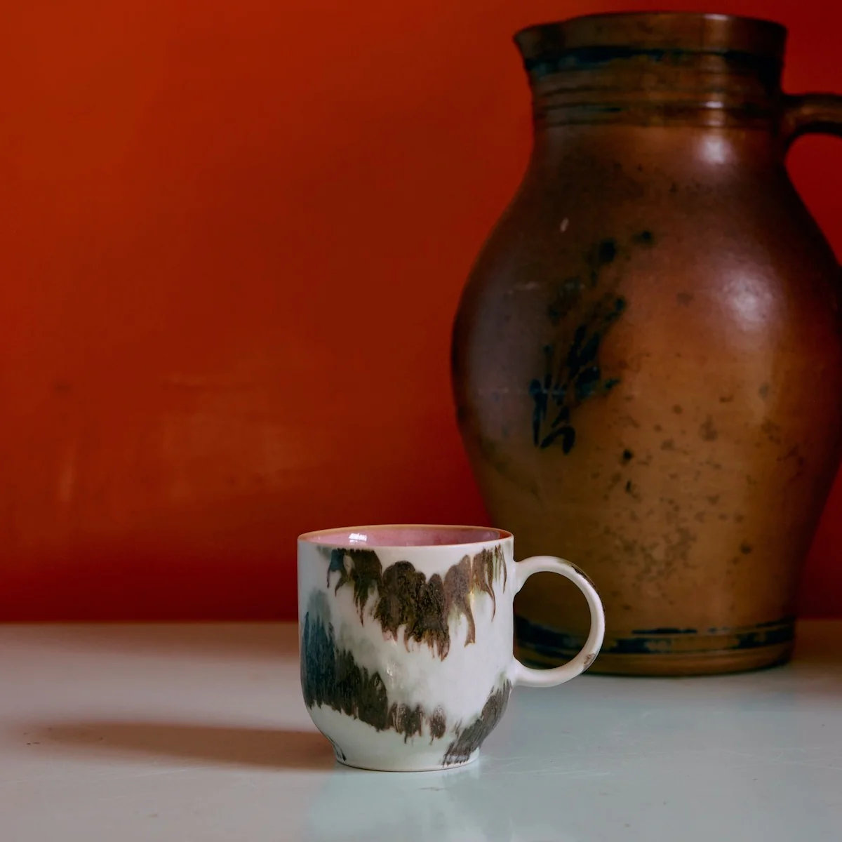 PRE ORDER 70s Ceramics: Café Mugs Abstract Set of 4 - Image 5