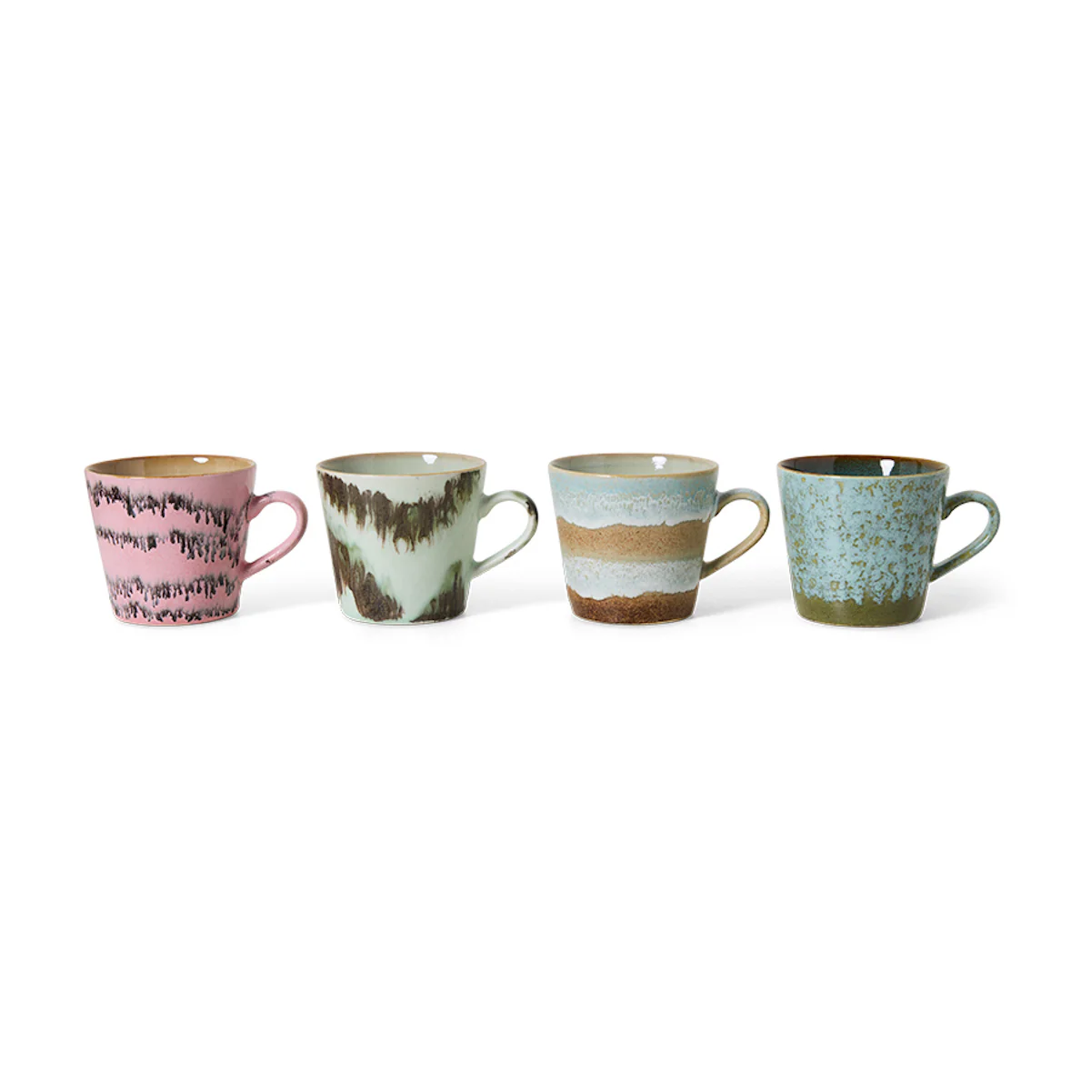 PRE ORDER 70s Ceramics: Cappuccino Mugs Dada, Set of 4 - Image 3