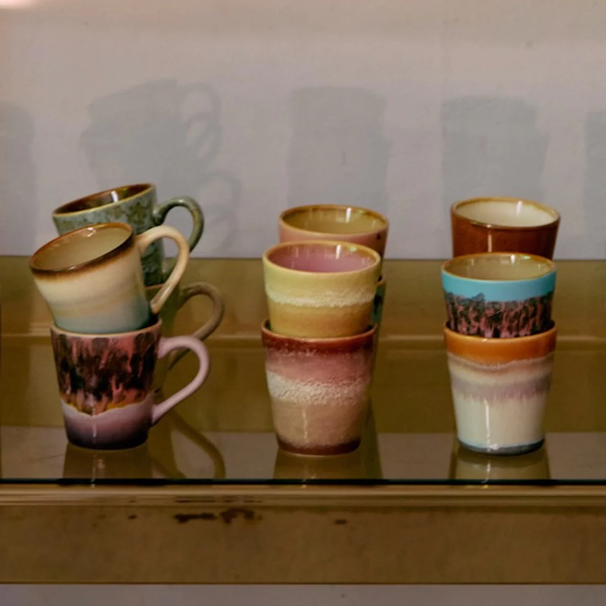 Pre-order 70s Ceramics: Espresso Mugs Brutalism, Set of 4 - Image 3