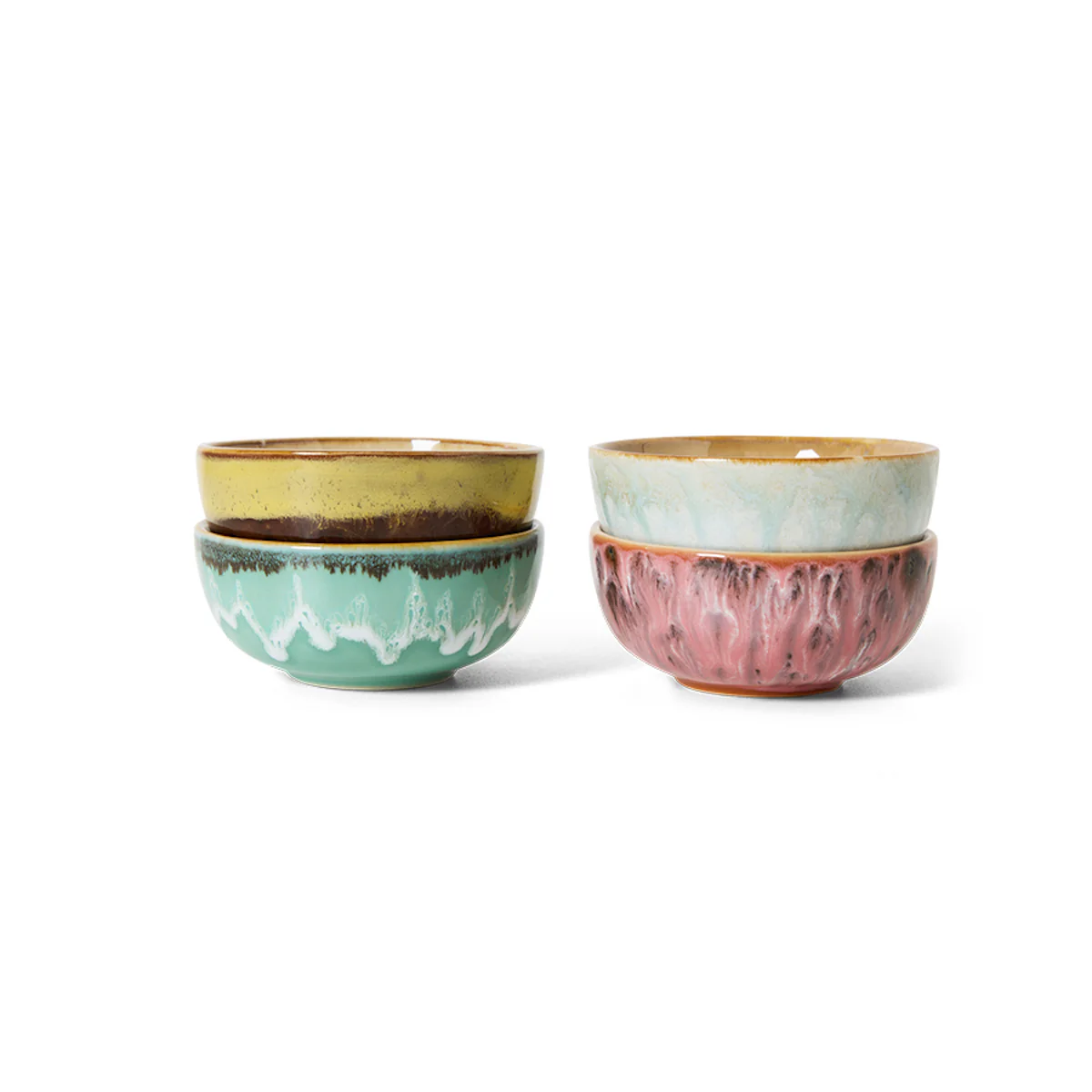 PRE ORDER 70s Ceramics: XS Bowls Modernist, Set of 4