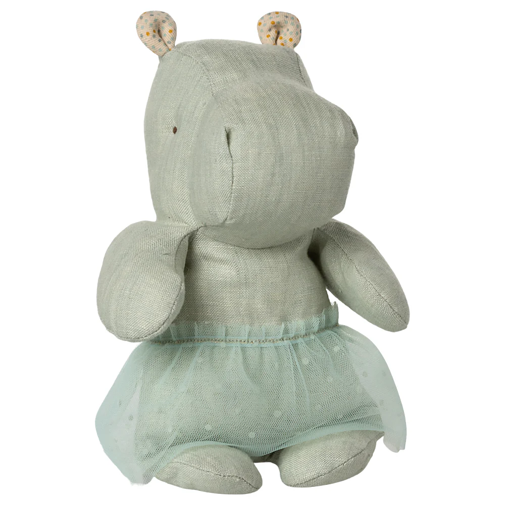 Safari Friends Small Hippo with Skirt- Mint - Image 2