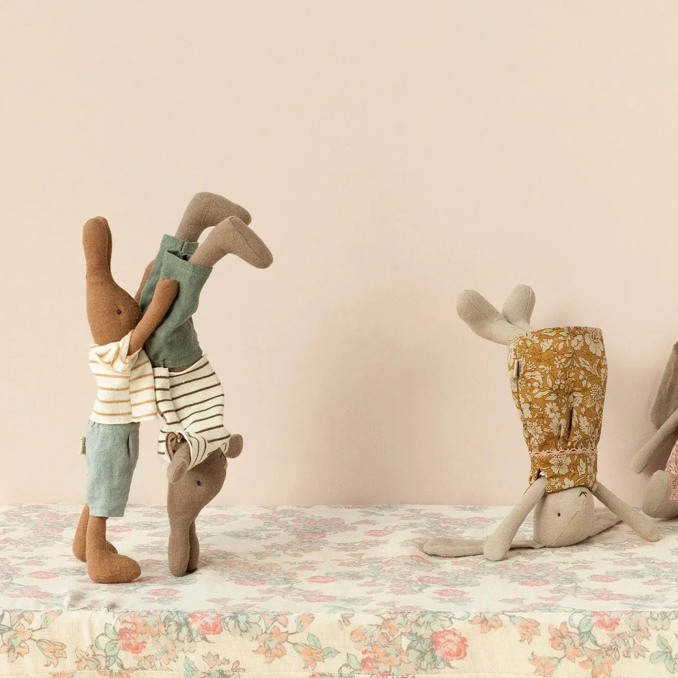 Rabbit Size 1, Chocolate Brown - Striped Blouse and Shorts - Image 2