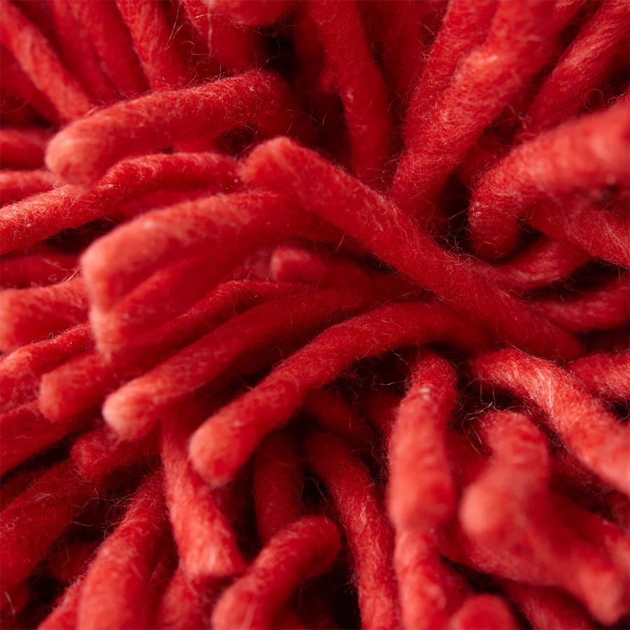 Rugged Woolen Cushion Cherry Red 50 x 50cm - Image 6