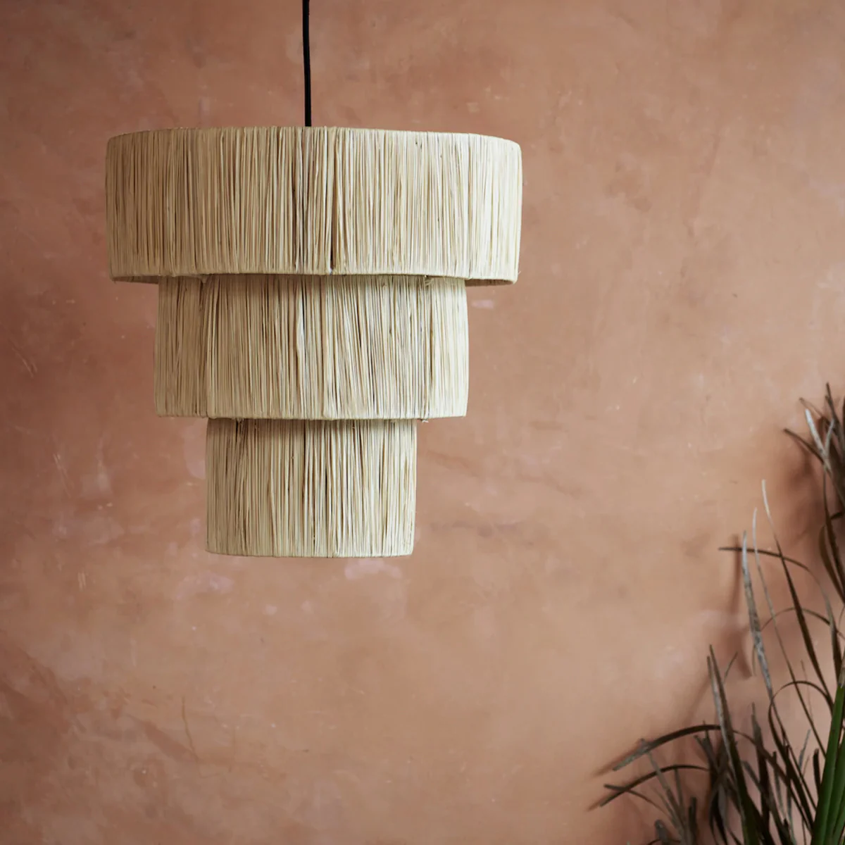 Woven Palm Leaves Large Pendant Shade 75cm - Image 2