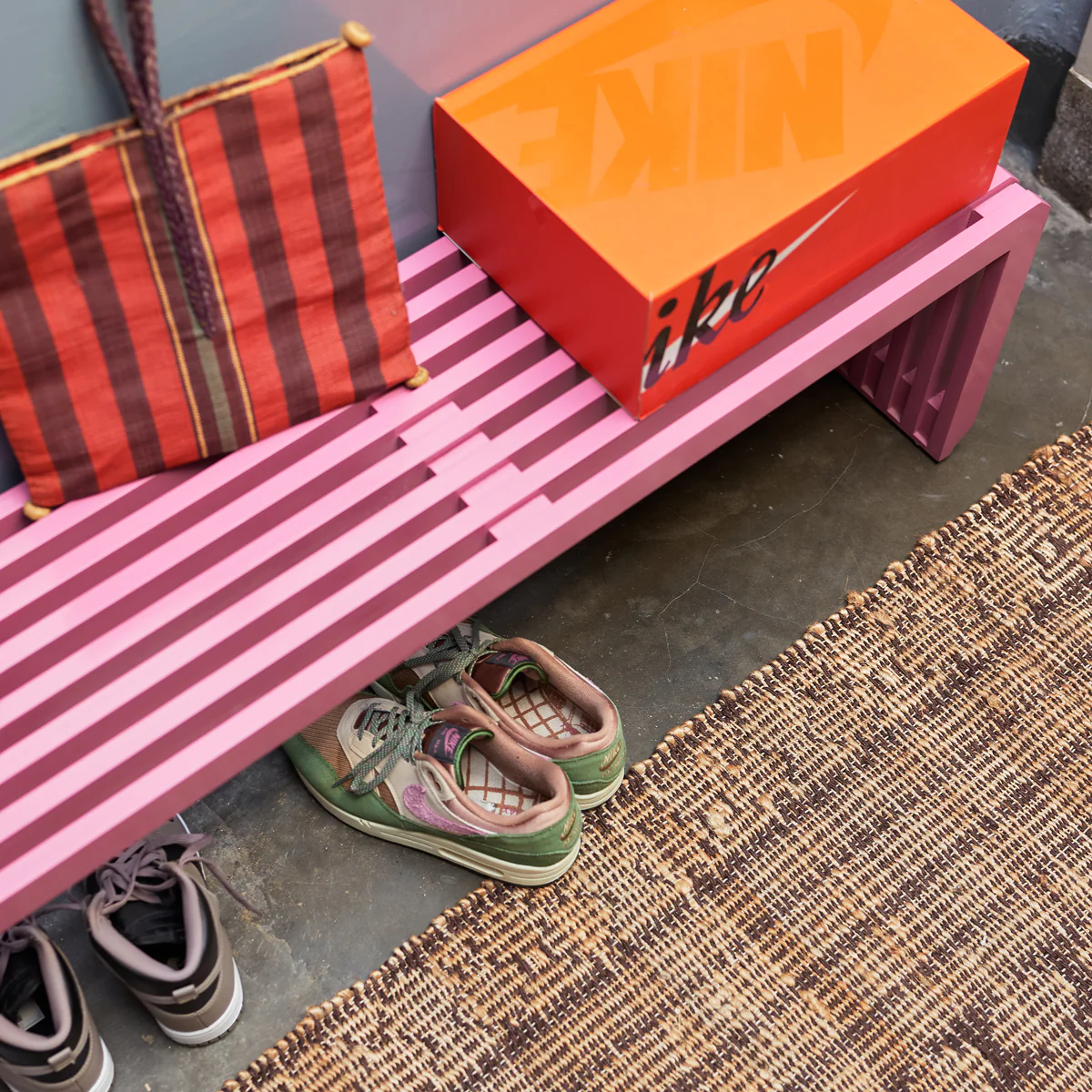 Slatted Bench Hot Pink - Image 2