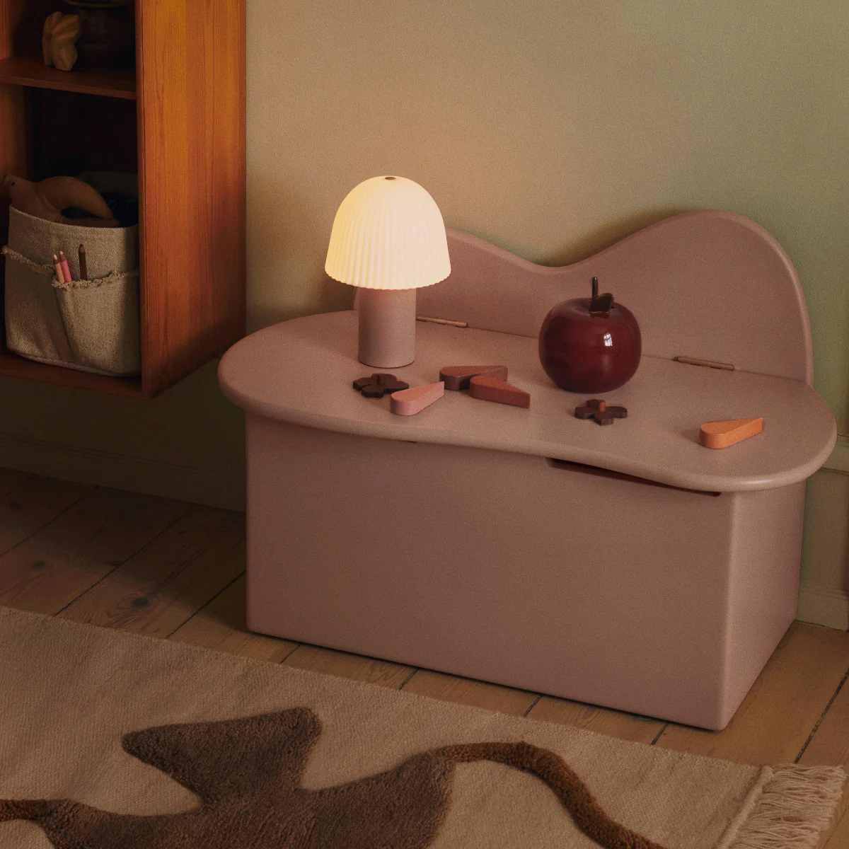 Slope Storage Bench - Rose - Image 2