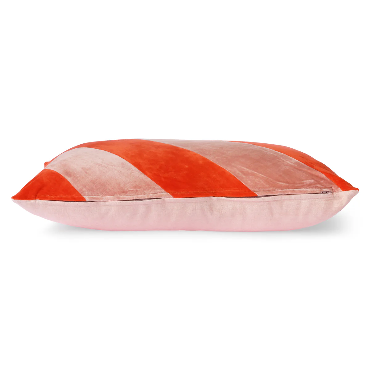 Pre-order Striped Velvet Cushion Red/Pink (40x60) - Image 3