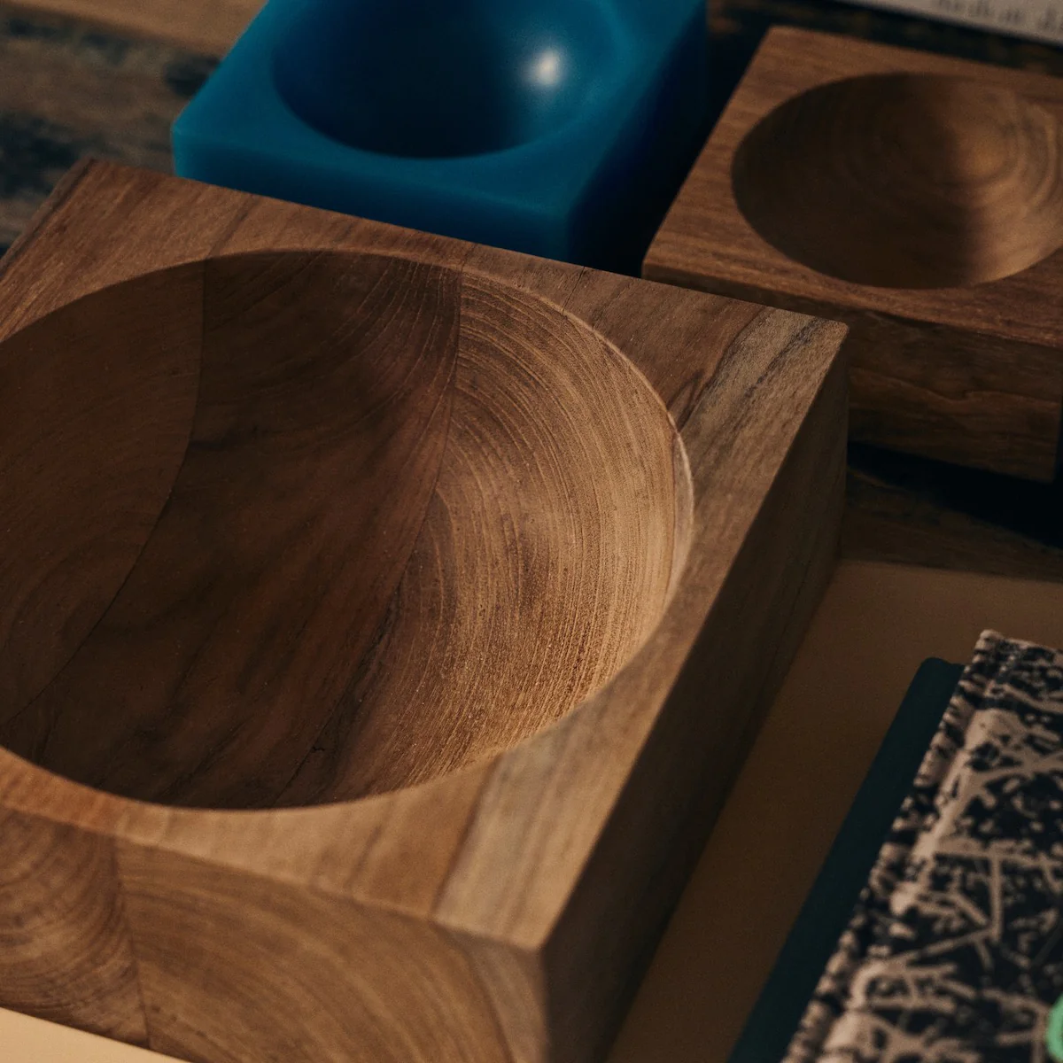 Teak Cube Bowl Small - Image 4