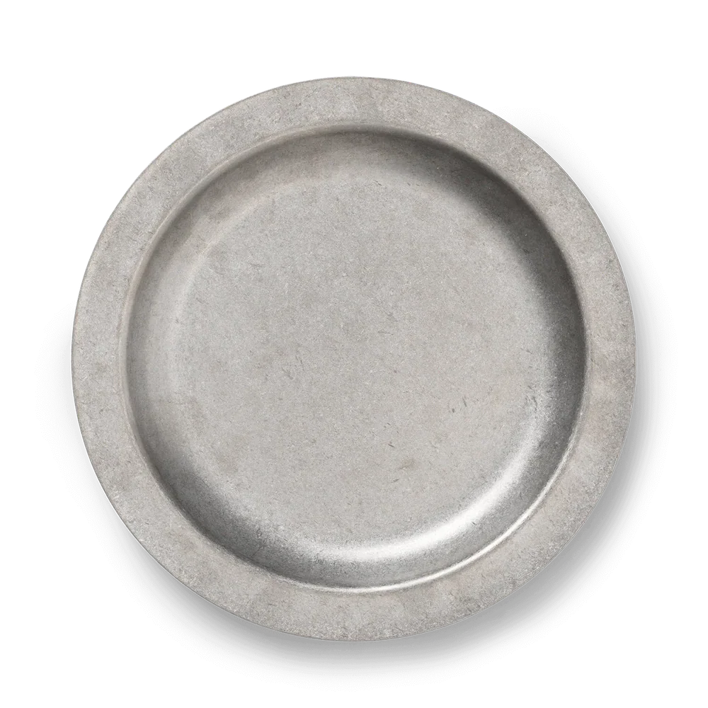 Tumbled Plate - Stainless Steel
